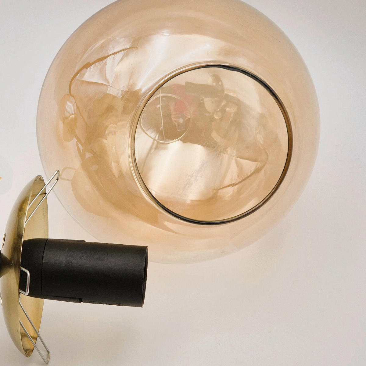 Lamkur Deckenleuchte gold Stahl Glas B/H/L: ca. 51x53x51 cm E14 6 Brennstellen LILOU - gold (51,00/51,00/53,00cm) - Lamkur