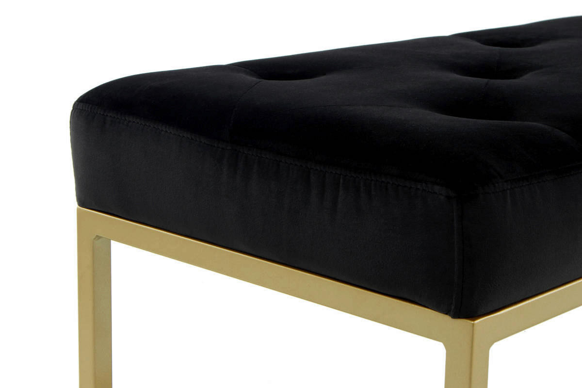 Sitzbank Diaz 101 schwarz B/H/T: ca. 40x40x90 cm Diaz 101 - gold/schwarz (40,00/40,00/90,00cm) - 360 Living