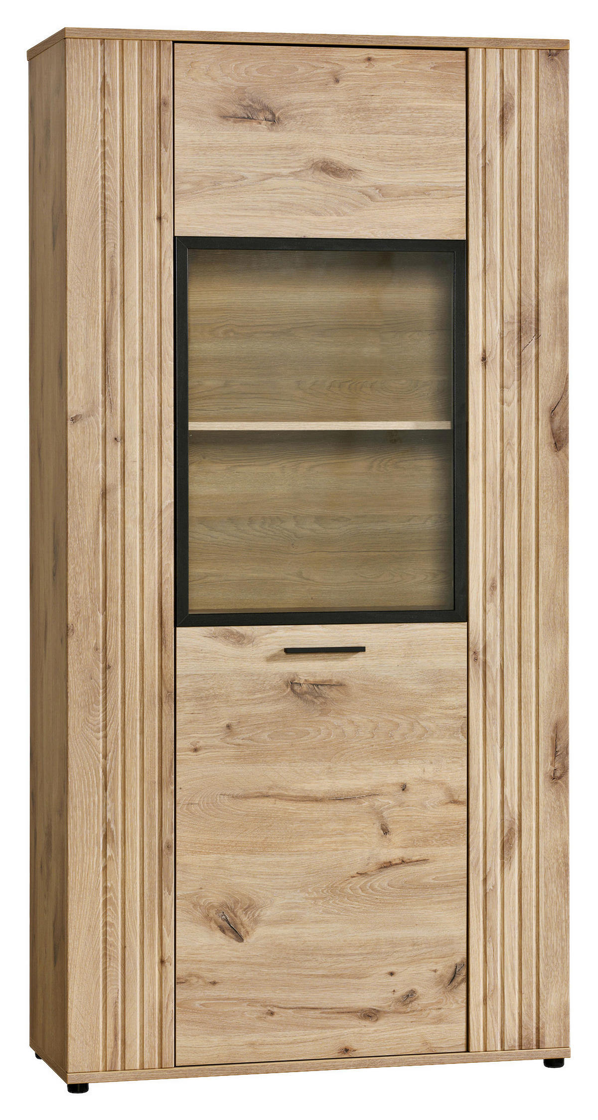 Vitrine Turin Eiche Viking Nachbildung B/H/T: ca. 95x192x40 cm Turin - (95,00/192,00/40,00cm)