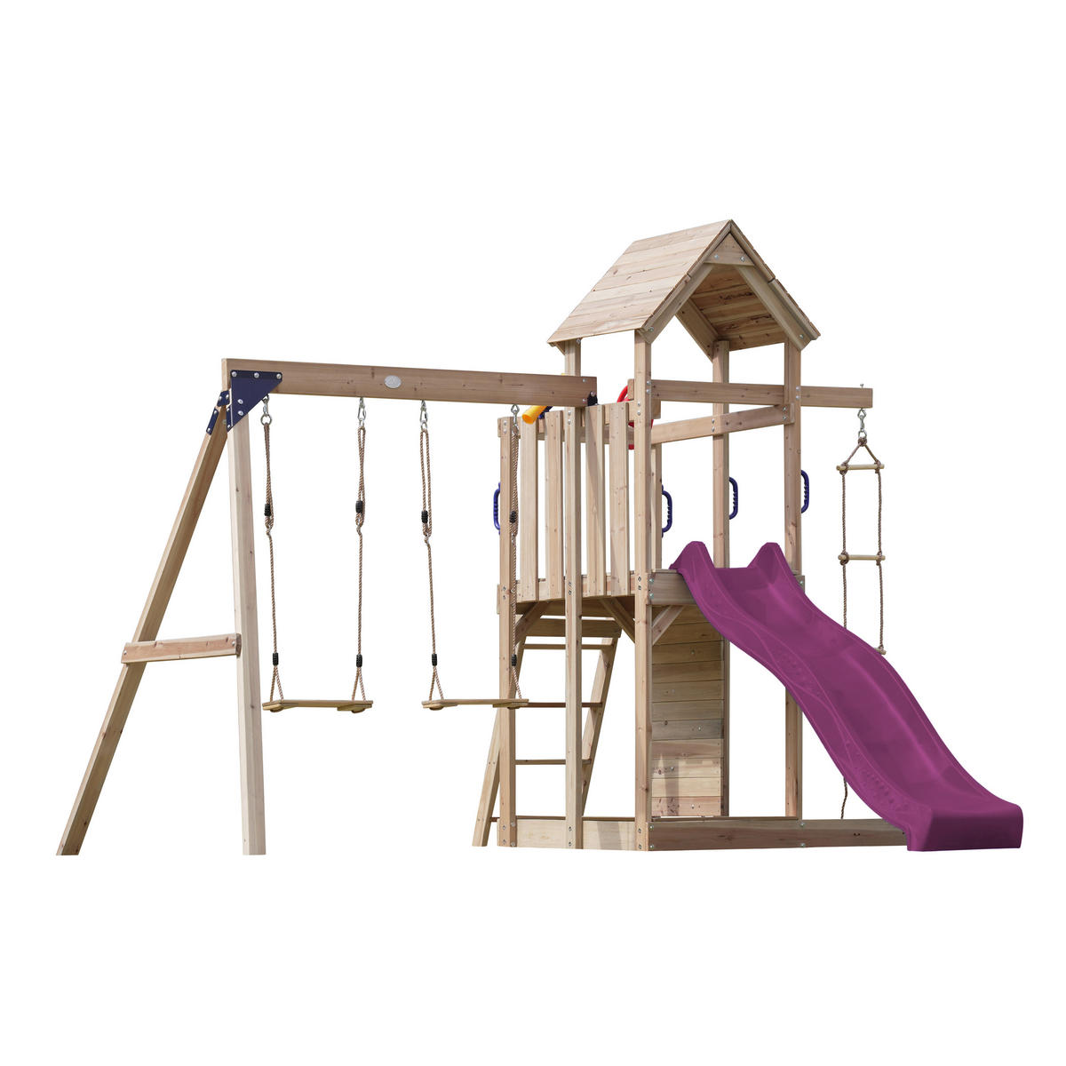 AXI Spielturm Moos lila B/H/L: ca. 342x267x375 cm Moos - lila/braun (375,00/342,00/267,00cm) - AXI