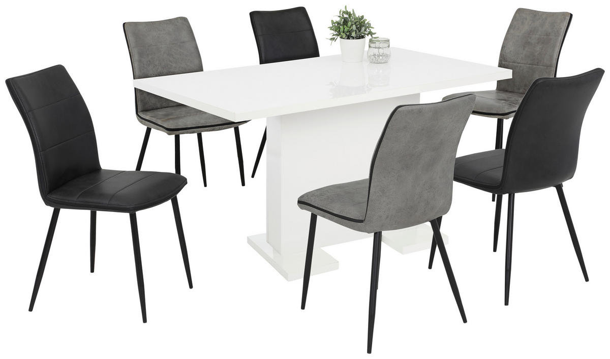 Stuhl Caroline anthrazit Vintage B/H/T: ca. 45x87x57 cm Caroline - schwarz/anthrazit (45,00/87,00/57,00cm)