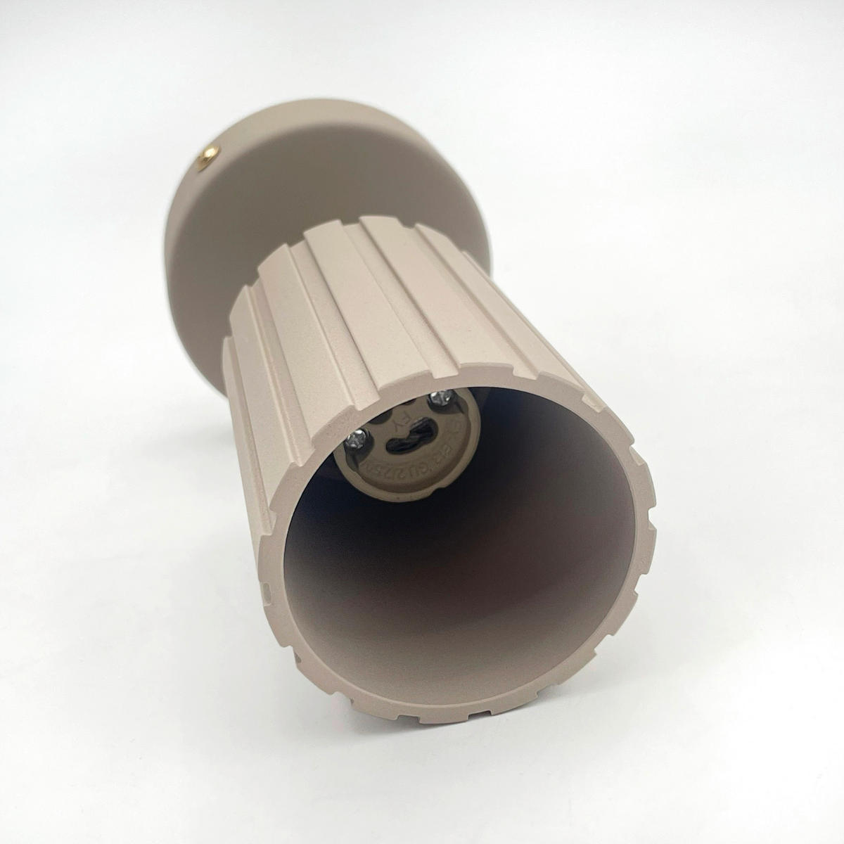 Lamkur Wandleuchte beige Stahl B/H/L: ca. 8x16x8 cm GU10 1 Brennstellen Prisma - beige (8,00/8,00/16,00cm) - Lamkur