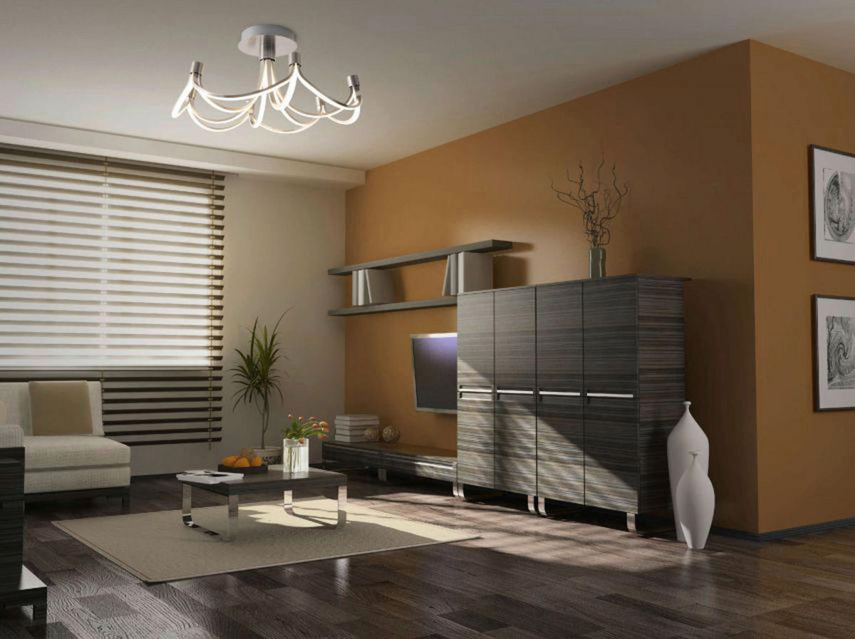 Näve Leuchten LED Deckenleuchte NV1379646 nickel matt Metall Kunststoff H/D: ca. 30x60 cm null 5 Brennstellen Festos - nickel matt (60,00/30,00cm) - Näve Leuchten