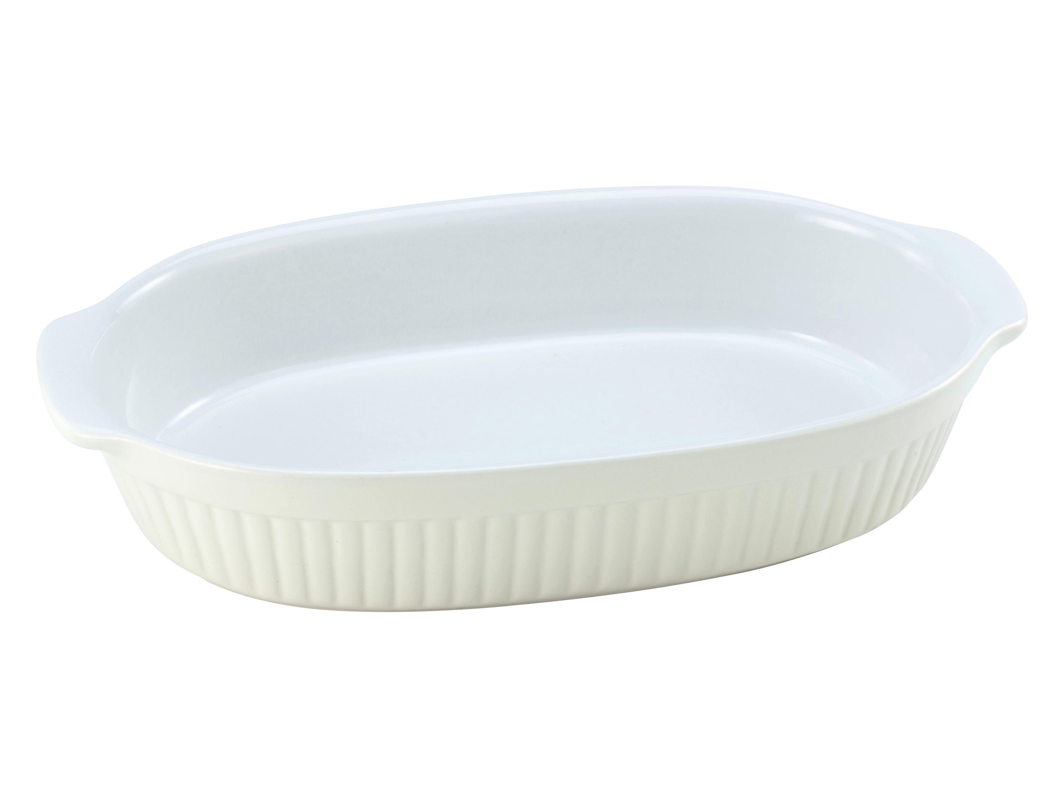 CreaTable Auflaufform Classic PASTELL Kitchen creme Steinzeug B/H/L: ca. 33,5x5x19 cm