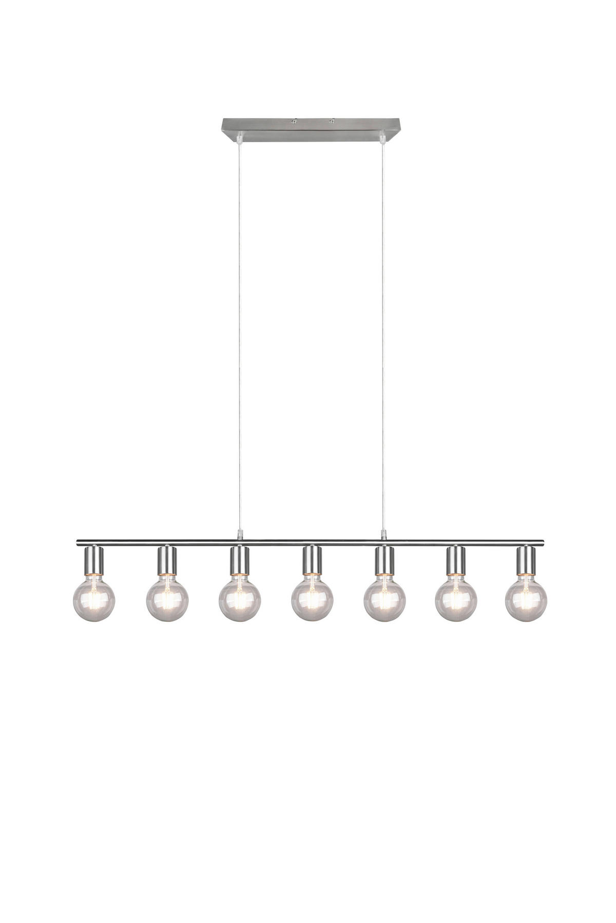 Reality Pendelleuchte  R30187007  Vannes nickel matt Metall B/H/T: ca. 110x150x8 cm E27 7 Brennstellen Vannes - nickel matt (110,00/150,00/8,00cm) - Reality