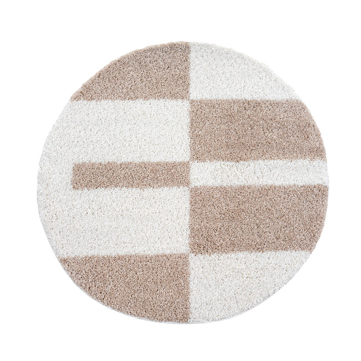Sanat Hochflorteppich MILANO beige D: ca. 120 cm MILANO - beige (120,00cm) - Sanat
