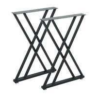 Tischgestell OS  MA39 schwarz matt pulverbeschichtet B/H: ca. 55x72 cm OS  MA39 - schwarz (55,00/72,00cm) - moebel17