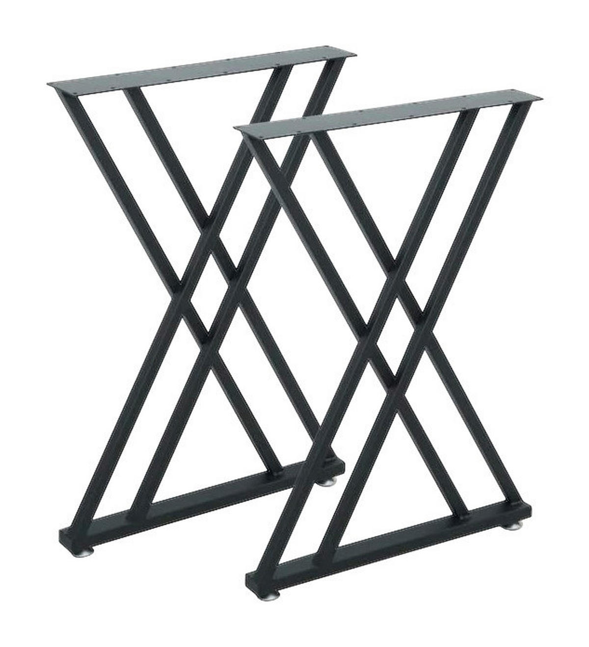 Tischgestell OS  MA39 schwarz matt pulverbeschichtet B/H: ca. 55x72 cm OS  MA39 - schwarz (55,00/72,00cm) - moebel17