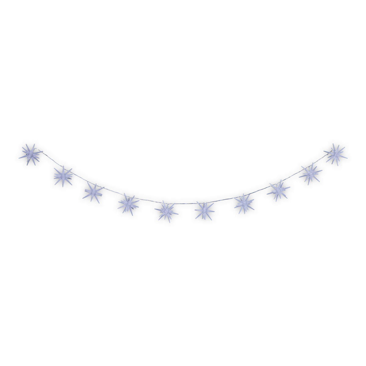 Näve Leuchten LED-Lichterkette weiß Kunststoff B/H/T: ca. 10x10x165 cm 10er-LED-Lichterkette 3D-STERNE - weiß (10,00/10,00/165,00cm) - Näve Leuchten