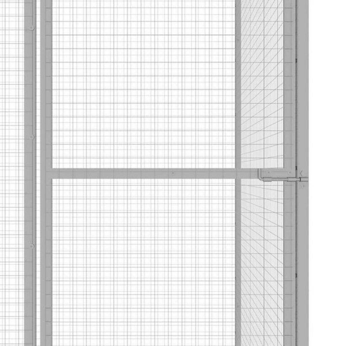 vidaXL Katzenkäfig Katzenkäfig - silber (300,00/3,00/250,00cm) - vidaXL