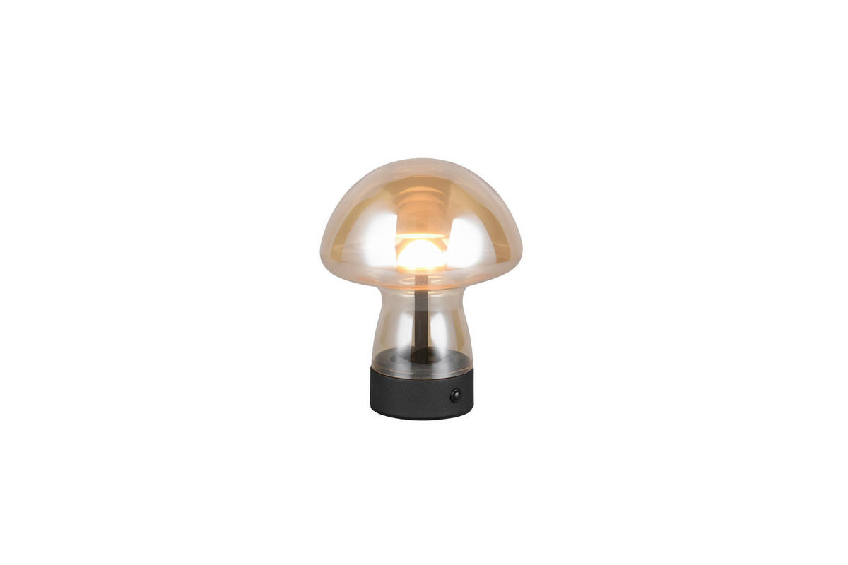 Reality LED Tischleuchte DOOLEY amber Glas H: ca. 18 cm 1 Brennstellen Dooley - amber (18,00cm) - Reality