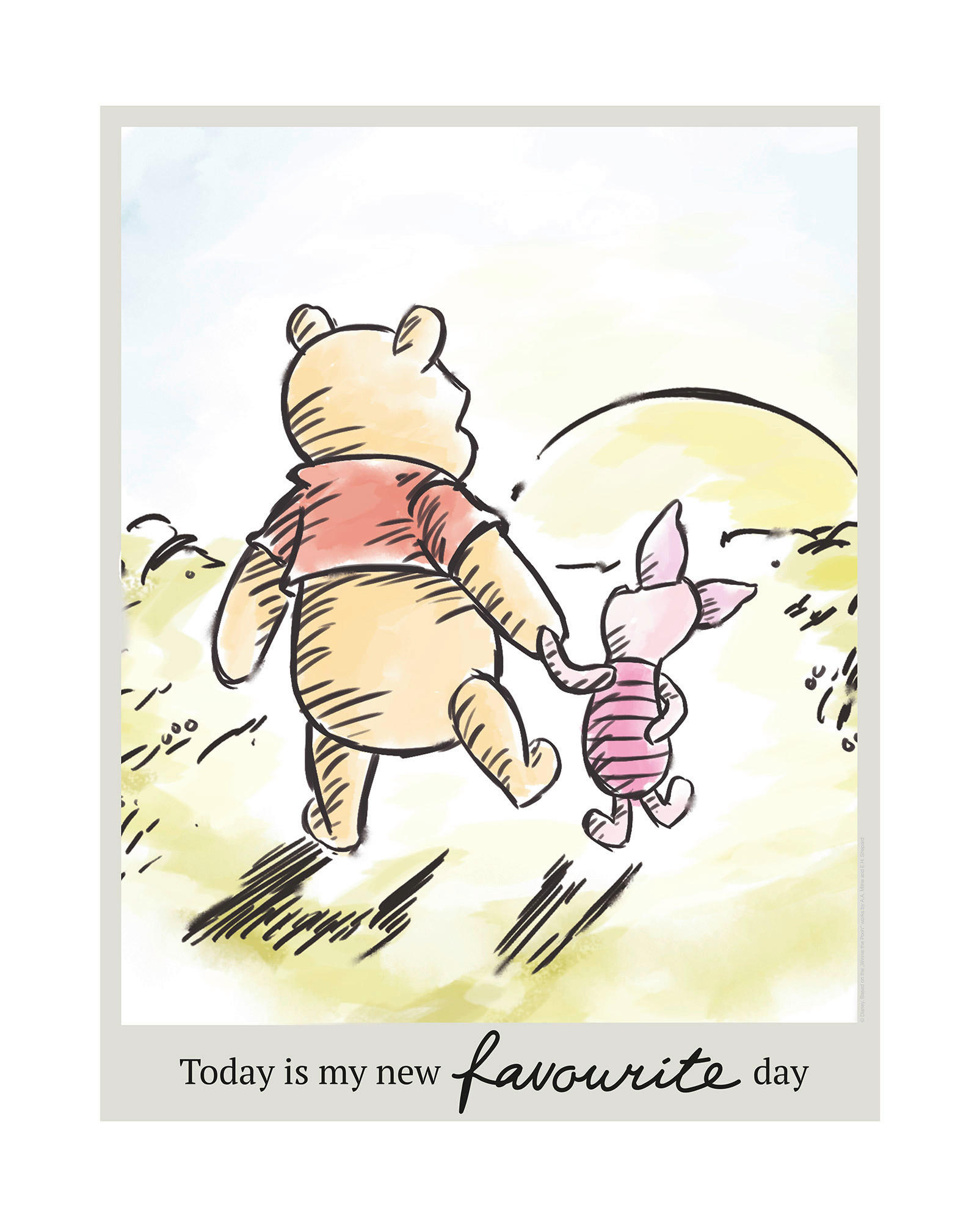 Komar Poster Winnie Pooh Today Disney B/L: ca. 40x50 cm Winnie Pooh Today - (40,00/50,00cm) - Komar