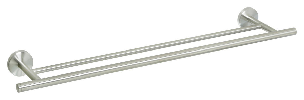 Doppel-Badetuchstange Chrom Edelstahl H/T/L: ca. 5,5x14x70 cm Doppel-Badetuchstange_Milano 70cm - Chrom (70,00cm) - POCOline