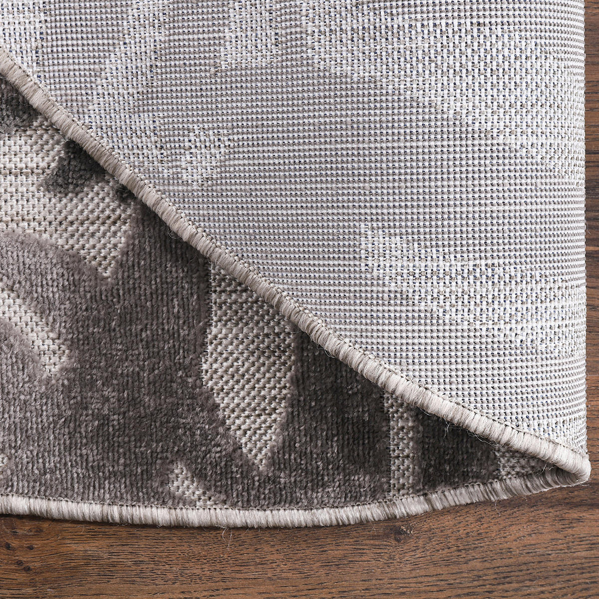 Sanat Outdoorteppich FLORAL grau B/L: ca. 120x120 cm FLORAL - grau (120,00/120,00cm) - Sanat
