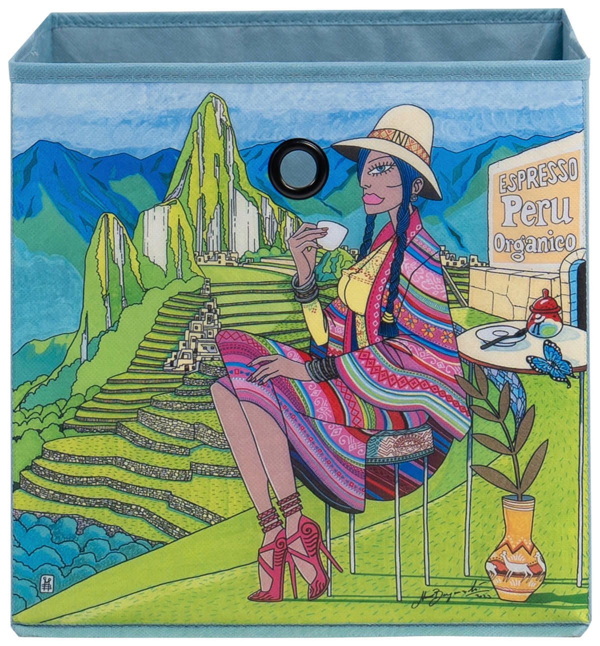 Stoffbox Stoffbox hellblau B/H/T: ca. 32x32x32 cm Stoffbox - hellblau (32,00/32,00/32,00cm)