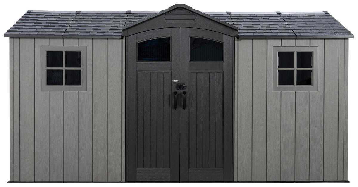 Lifetime Gerätehaus Kentucky grau B/H/L: ca. 427x265x206 cm Kentucky - grau (206,00/427,00/265,00cm) - Lifetime