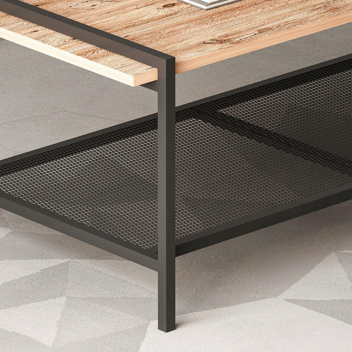 Couchtisch Lara walnuss Nachbildung schwarz B/H/T: ca. 120x45x60 cm Lara - schwarz/walnuss (120,00/45,00/60,00cm) - moebel17
