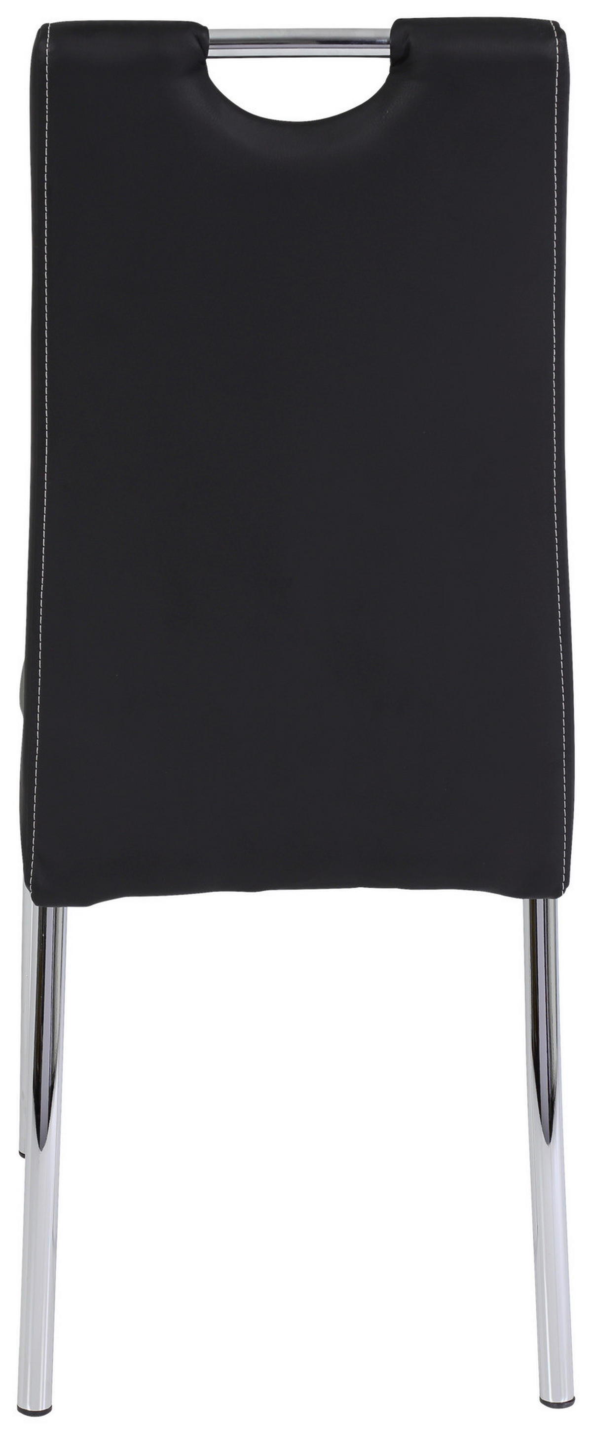 Stuhl Susi 4er Set schwarz Kunstleder B/H/T: ca. 44x98x61 cm Susi 4er Set - schwarz (44,00/98,00/61,00cm) - Hela