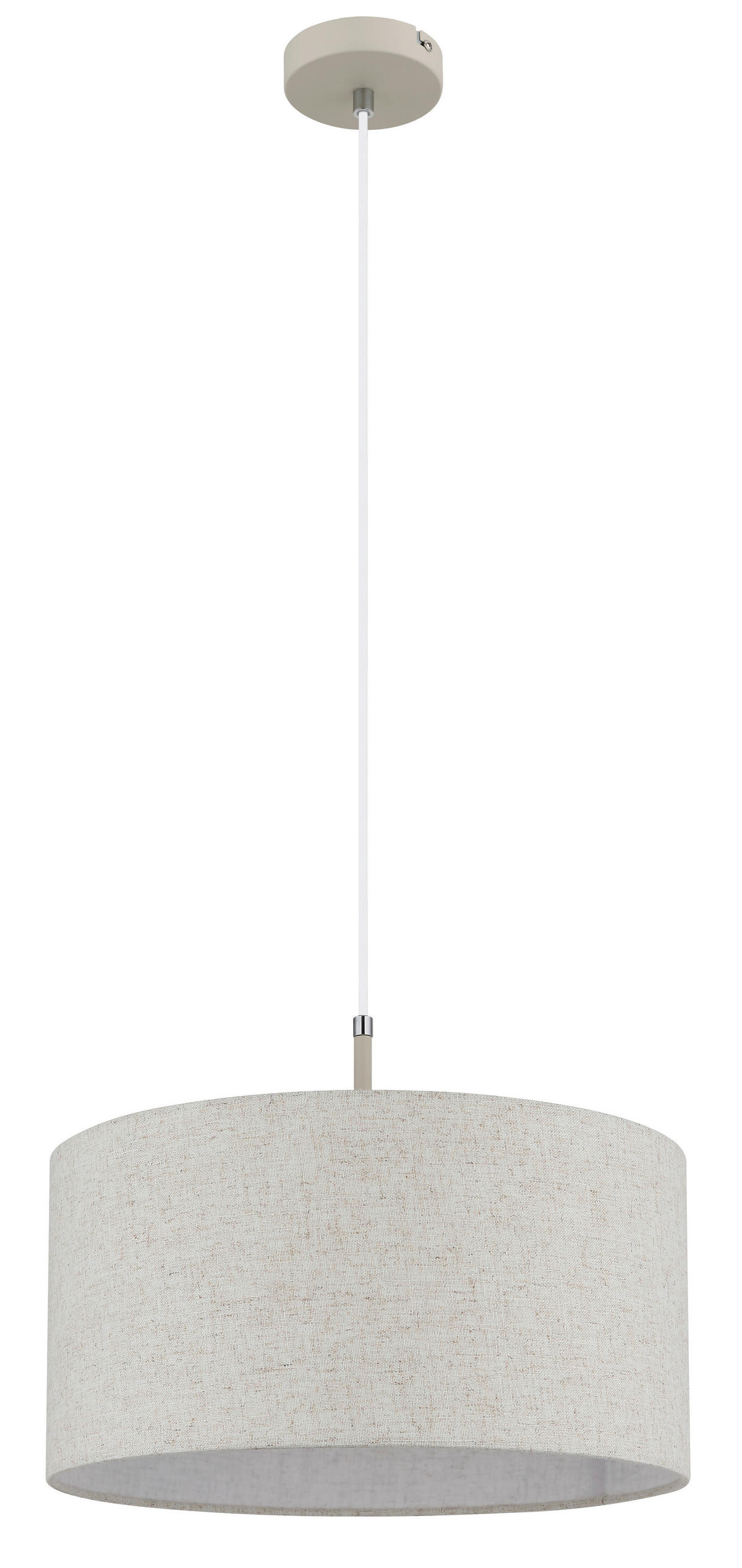 Pendelleuchte sand Metall Textil H/D: ca. 120x40 cm E27 1 Brennstellen Deleon - sand (40,00/120,00cm)