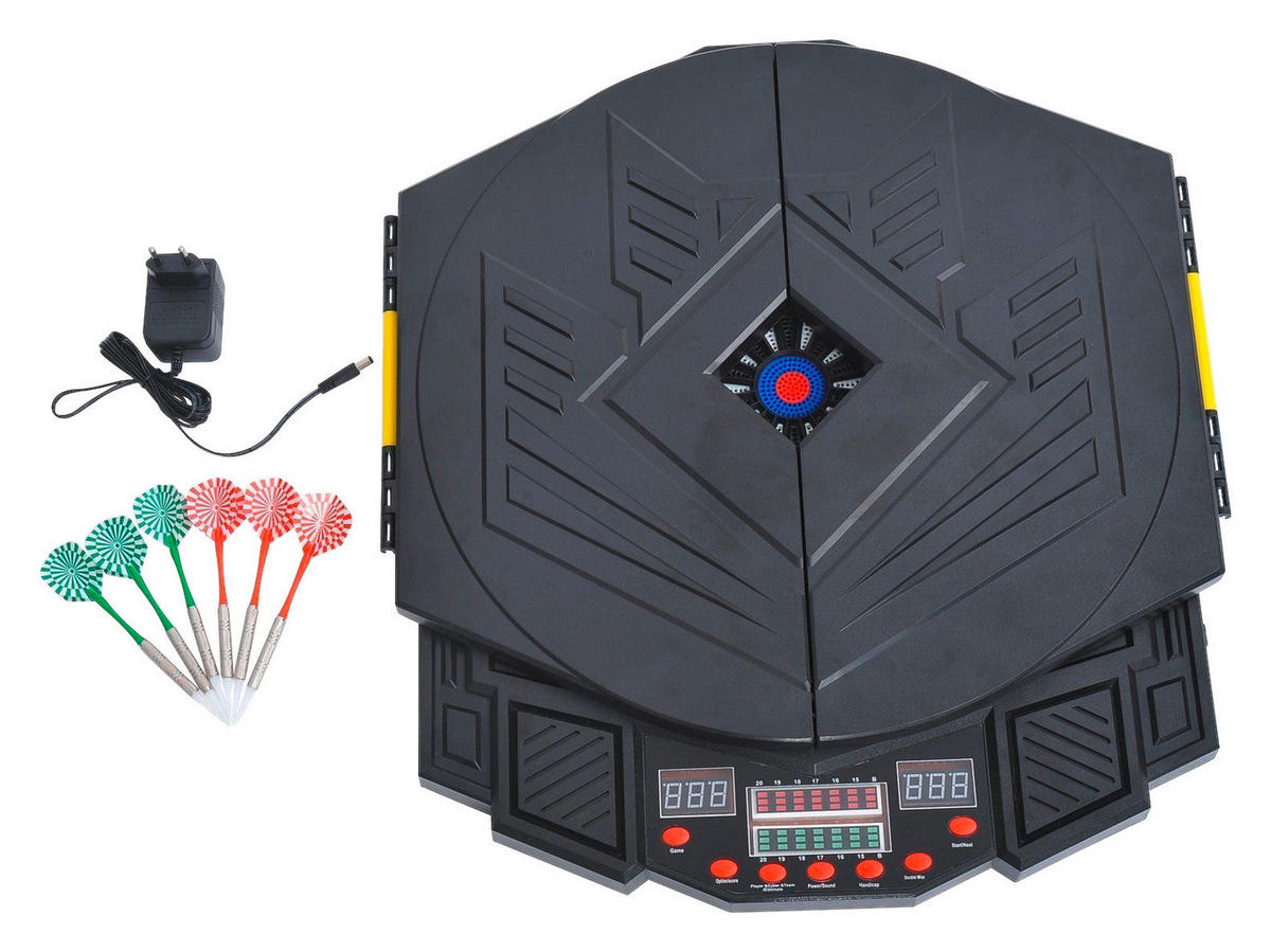 HOMCOM Dartscheibe B/H/L: ca. 49x5,5x54,6 cm Elektronische_Dartscheibe - schwarz (54,60/49,00/5,50cm) - HOMCOM