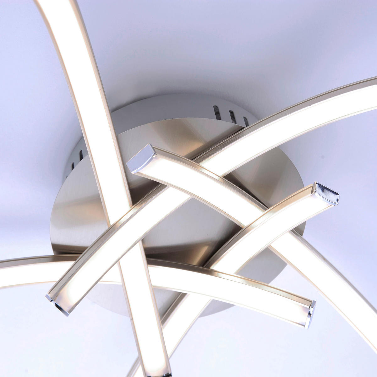 Just Light Deckenleuchte 15340-55 stahlfarbig Alu Eisen Kunststoff H/D: ca. 14x47 cm LED-Deckenleuchte_Valerie 5flg. - stahlfarbig (47,00/14,00cm) - Just Light