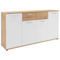 Kommode Jacky 3 B/H/T: ca. 160x85x35 cm Jacky 3 - Eiche/weiß (160,00/85,00/35,00cm)