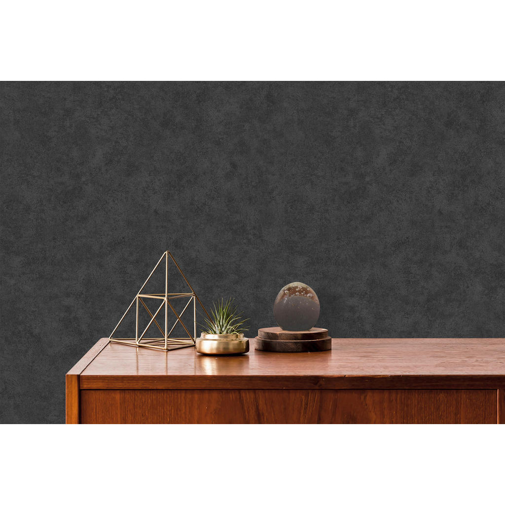 Thumbnail - UGEPA Vliestapete Betonoptik schwarz B/L: ca. 53x1005 cm