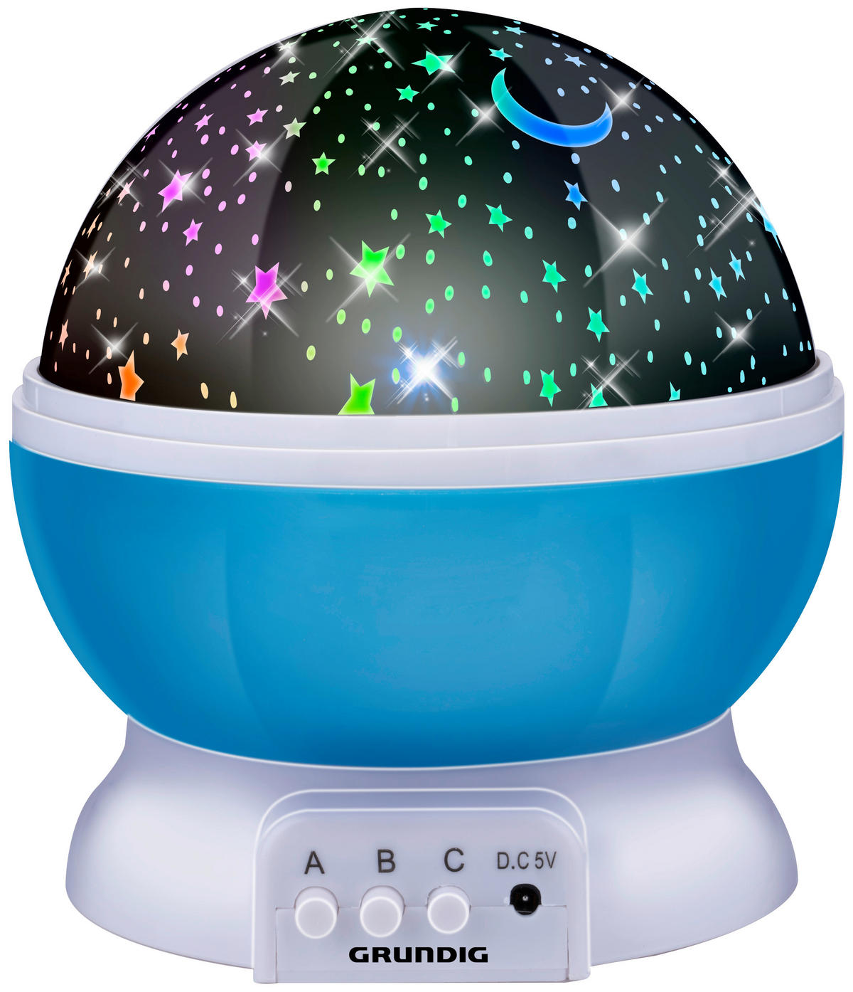Sternenprojektor blau pink Kunststoff B/H/D: ca. 12x12x13,5 cm Nachtlicht_Grundig - blau/pink (13,50/12,00cm)