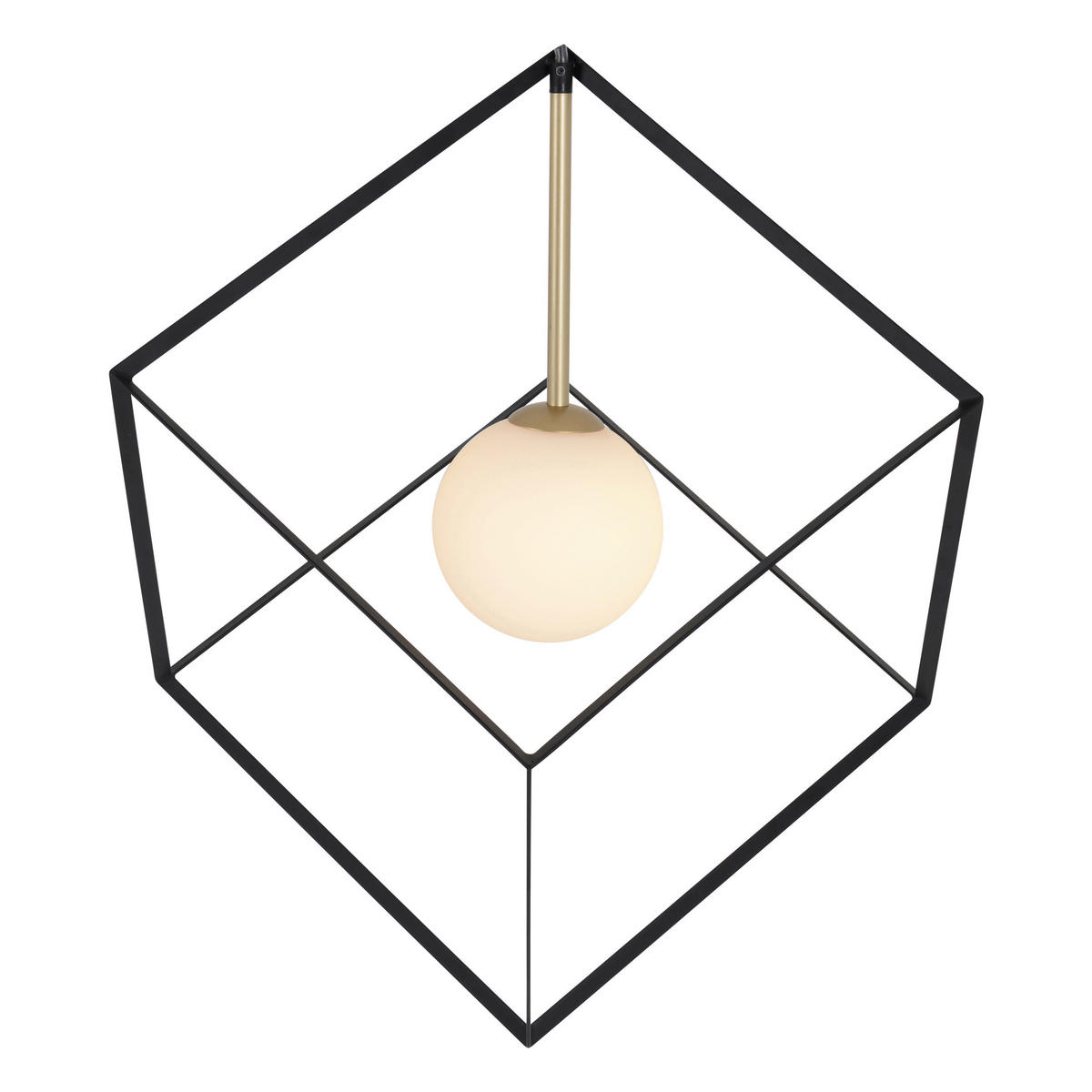 Näve Leuchten Pendelleuchte 6107822 schwarz Glas Metall B/H/T: ca. 30x100x30 cm G9 1 Brennstellen Cadre - schwarz (30,00/100,00/30,00cm) - Näve Leuchten