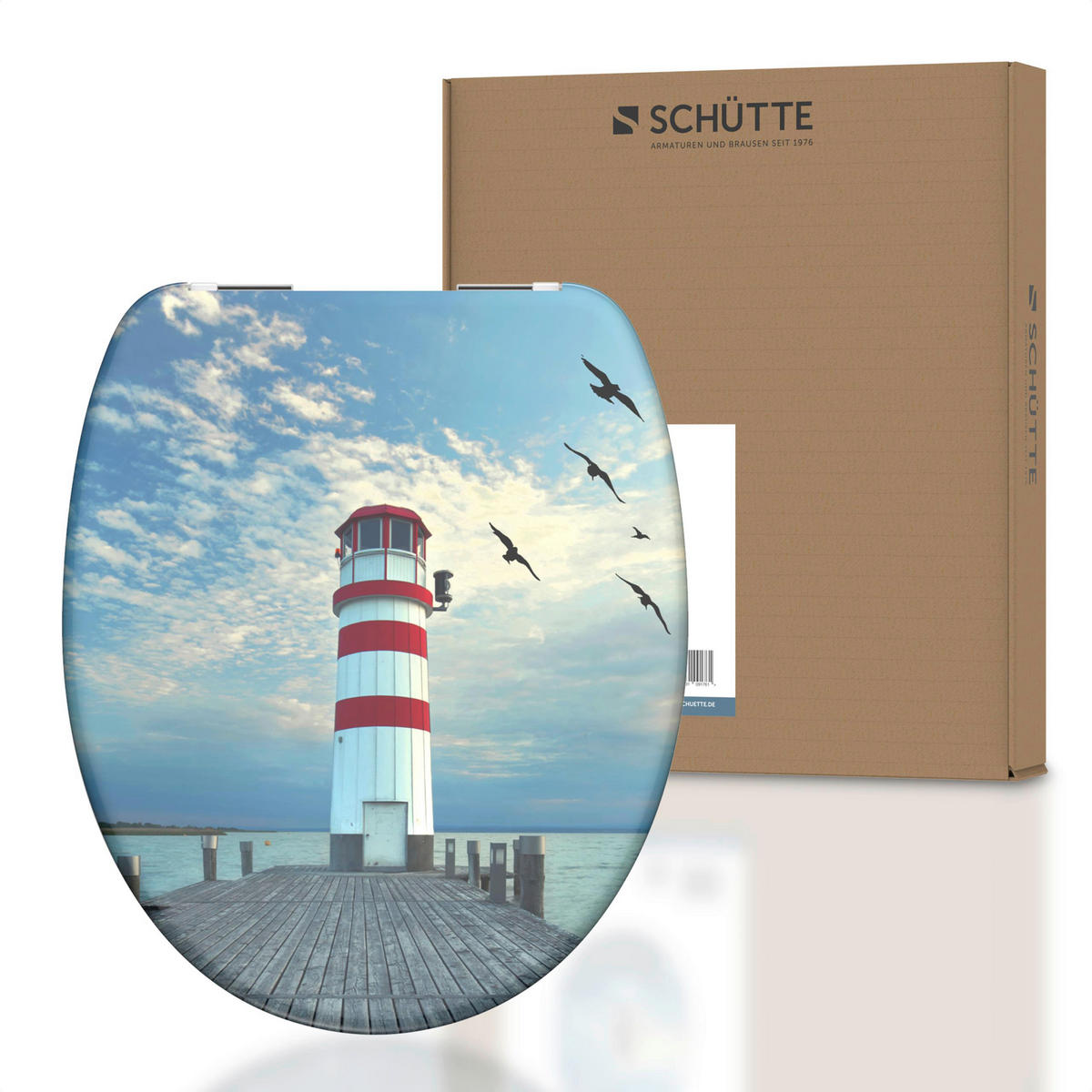 WC-Sitz LIGHTHOUSE Duroplast B/H/T: ca. 37,3x5,5x44,8 cm LIGHTHOUSE - (37,30/5,50/44,80cm) - SCHÜTTE