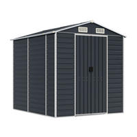 vidaXL Gartenhaus anthrazit B/H/T: ca. 191x198x215 cm Gartenhaus - anthrazit (191,00/198,00/215,00cm) - vidaXL