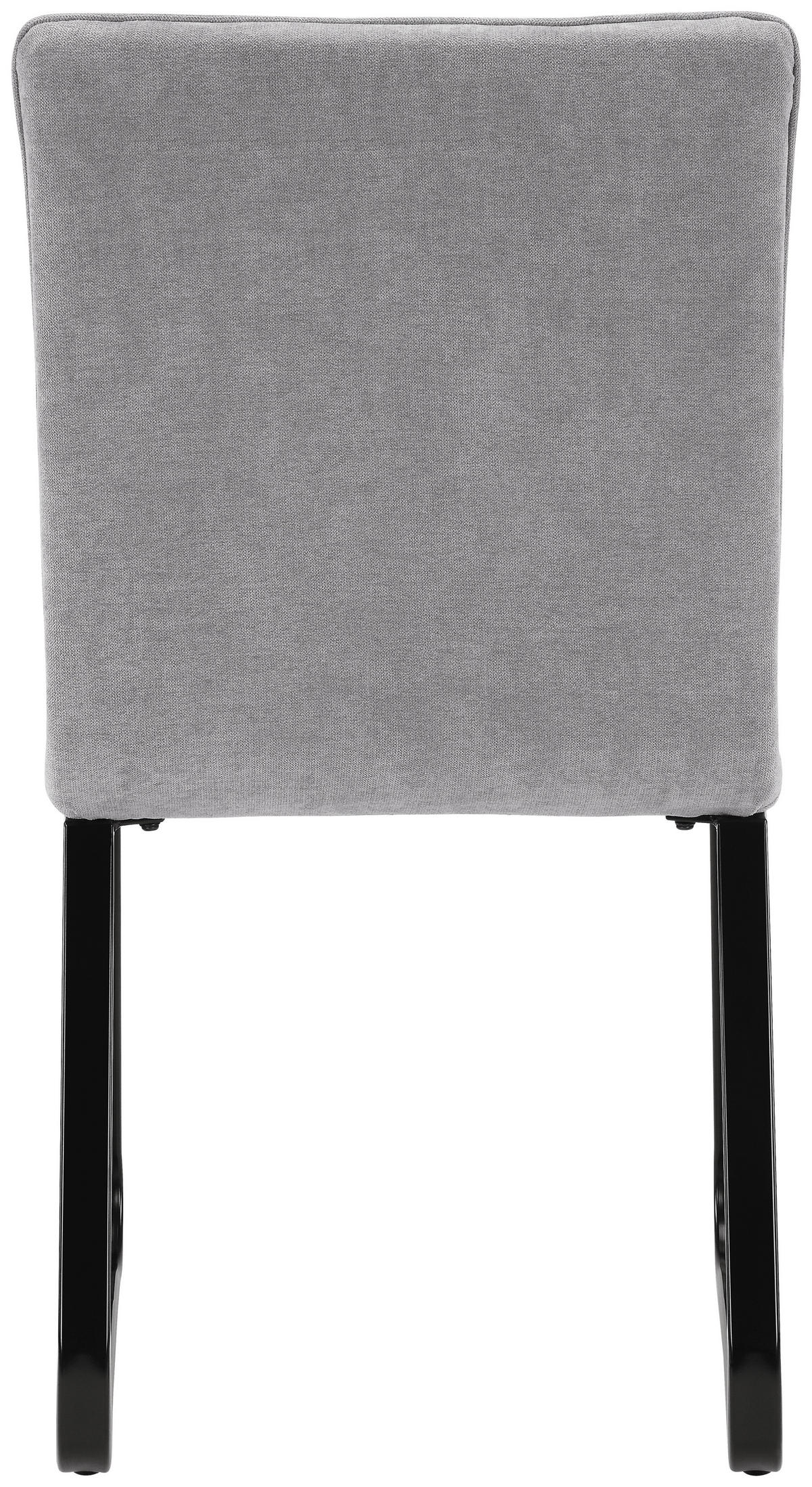 Stuhl TALEA  2er-Set hellgrau schwarz Webstoff Metall B/H/T: ca. 46x86x55 cm TALEA  2er-Set - hellgrau/schwarz (46,00/86,00/55,00cm) - byLIVING