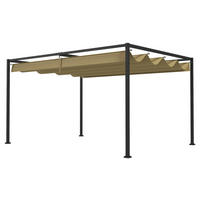 Outsunny Pergola khaki Polyester B/H/L: ca. 300x222x400 cm Pergola - khaki (400,00/300,00/222,00cm) - Outsunny