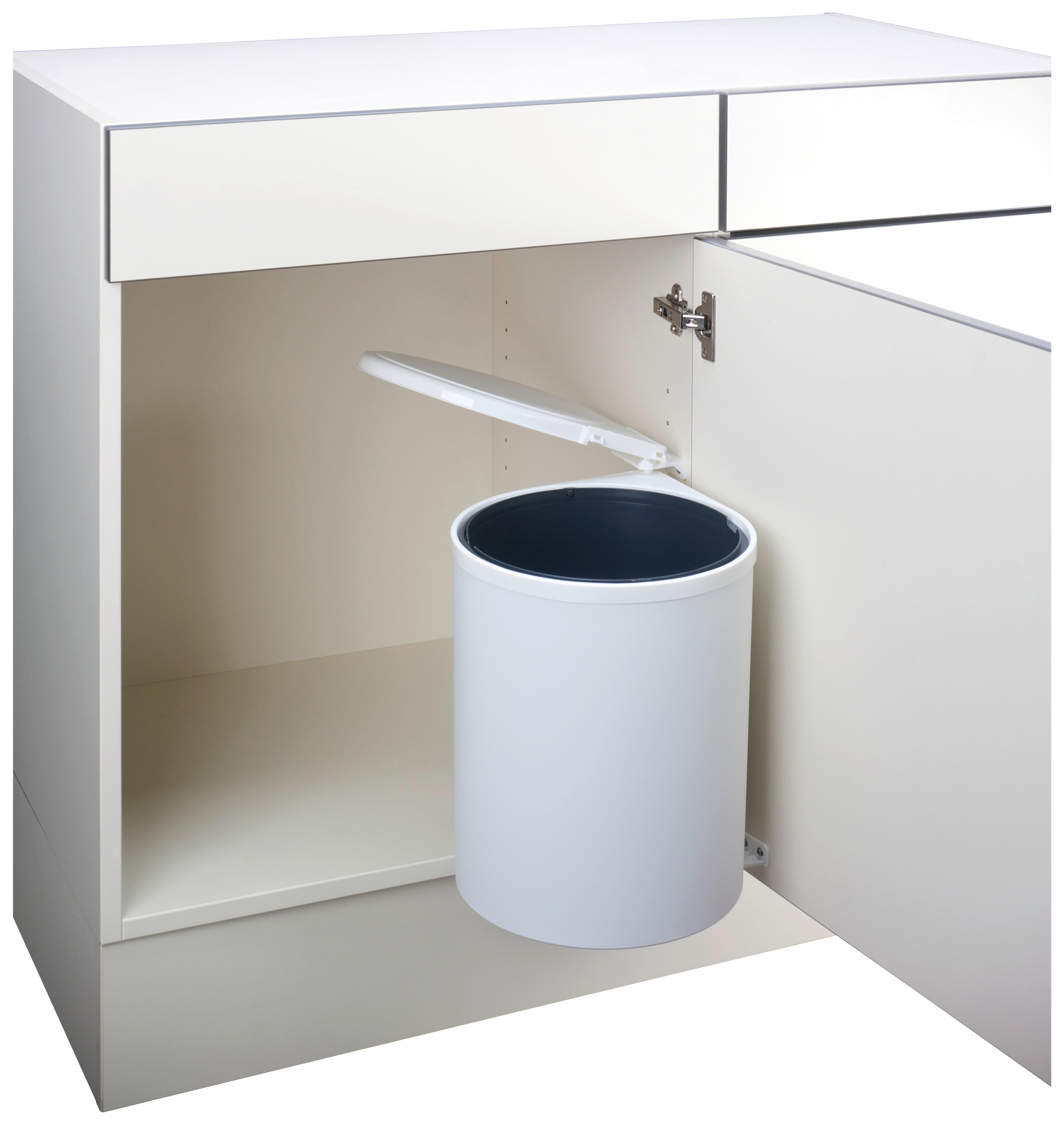 Naber Abfallsammler Rondo 5 weiß Kunststoff H/D: ca. 47x27,7 cm Rondo 5 - weiß (27,70/47,00cm) - Naber