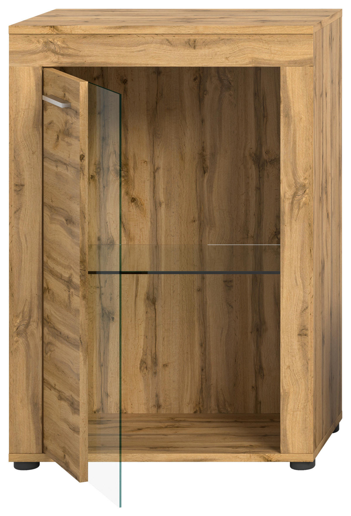 Vitrine Jam Eiche Wotan Nachbildung B/H/T: ca. 60x86x35 cm Jam - Eiche (60,00/86,00/35,00cm) - xonox.home