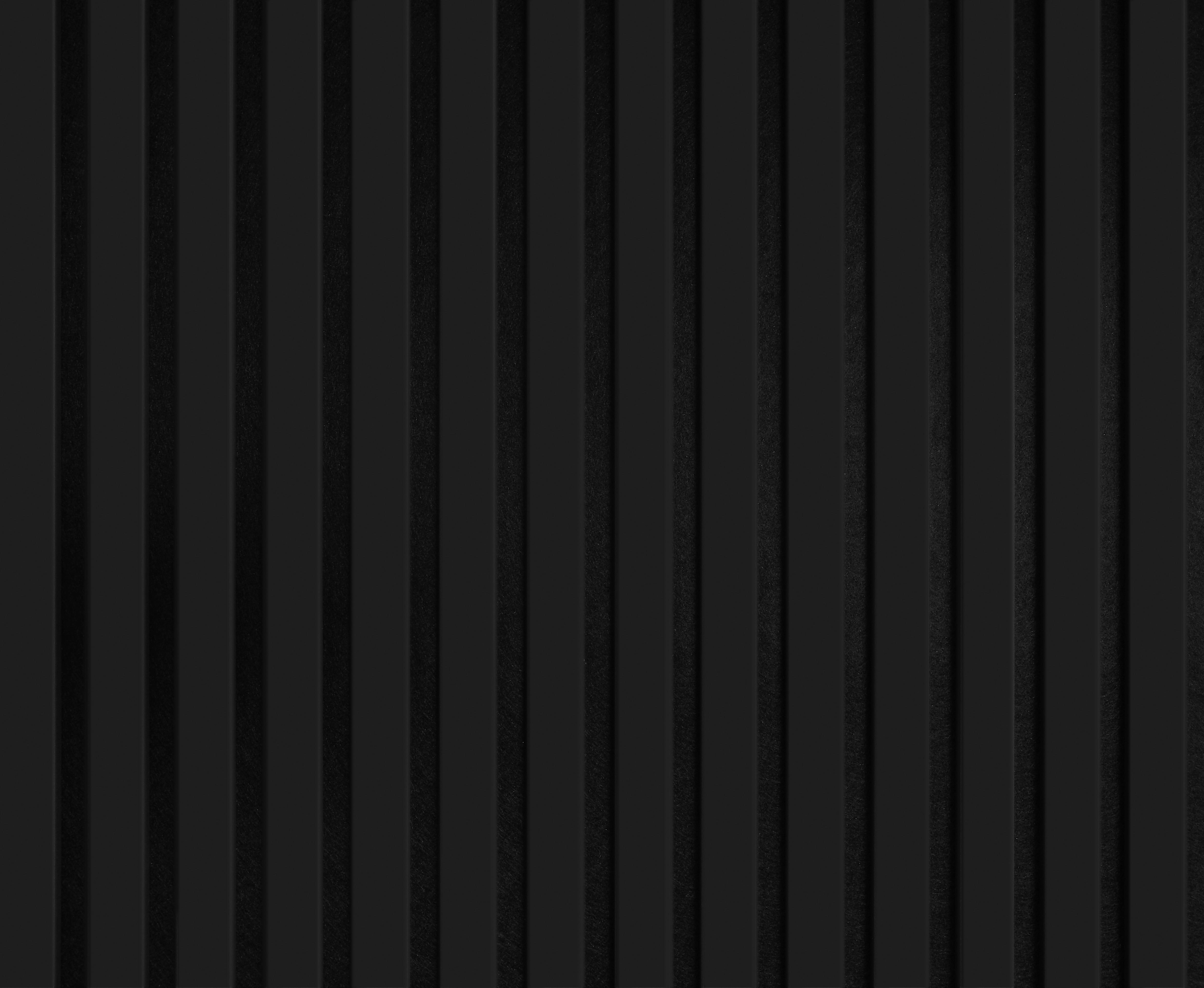 Akustikpaneel mattschwarz L/B/H: ca. 1,9x56,1x240 cm pro Stück Akustikplatte 240x56 Schwarz matt - mattschwarz (1,90/56,10/240,00cm)