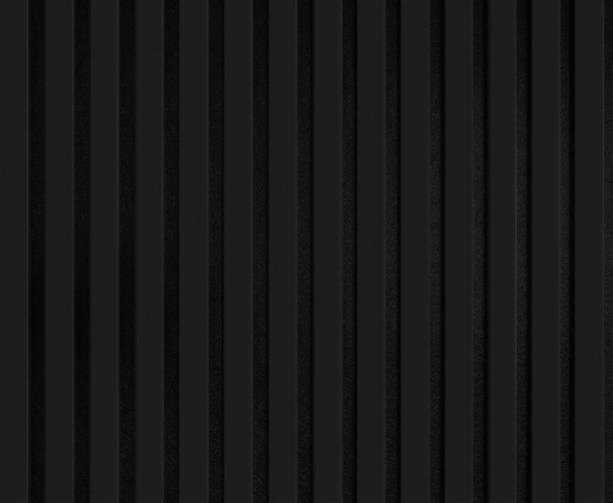 Akustikpaneel mattschwarz L/B/H: ca. 1,9x56,1x240 cm pro Stück Akustikplatte 240x56 Schwarz matt - mattschwarz (1,90/56,10/240,00cm)