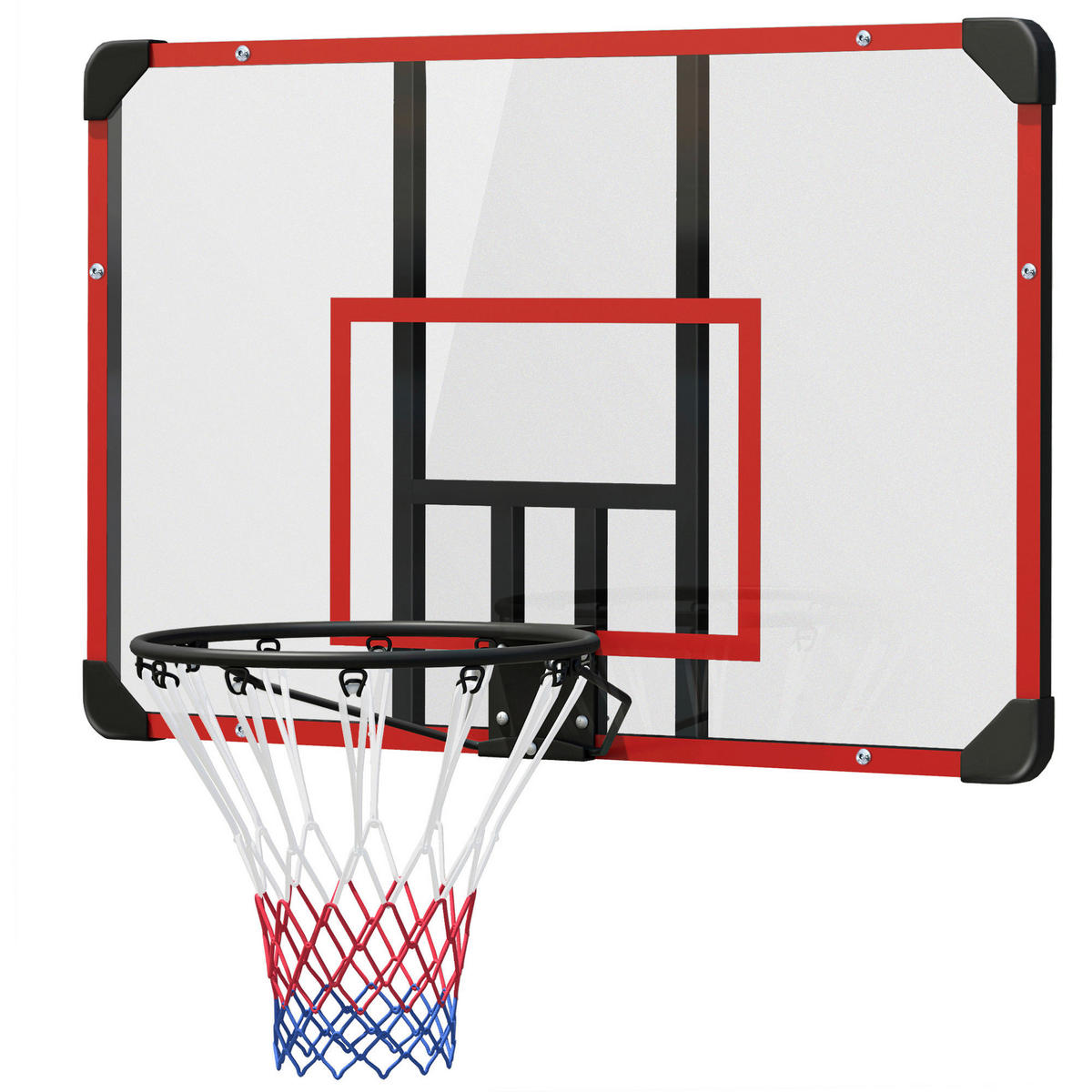 SPORTNOW Basketballkorb rot Kunststoff B/H/L: ca. 61x73x113 cm Basketballkorb - rot/schwarz (113,00/61,00/73,00cm) - SPORTNOW