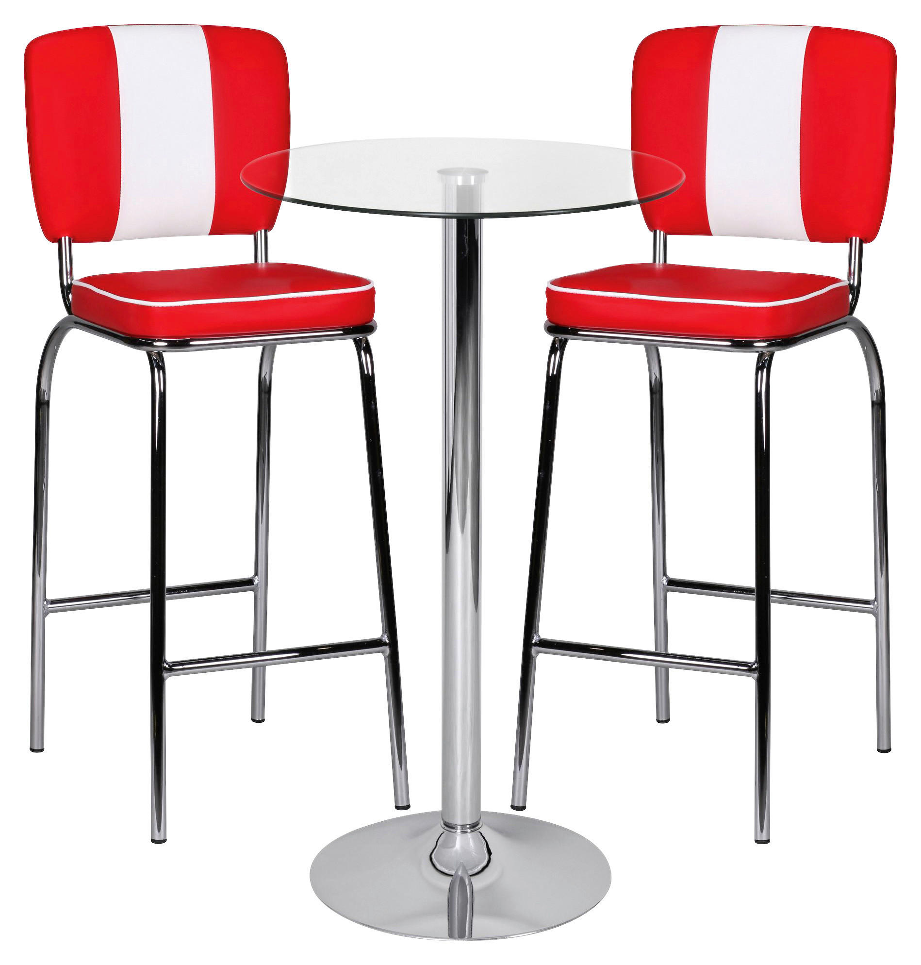 Tisch glasklar Glas B/H/T: ca. 60x105x60 cm Stehtisch - glasklar (60,00/105,00/60,00cm) - Amstyle