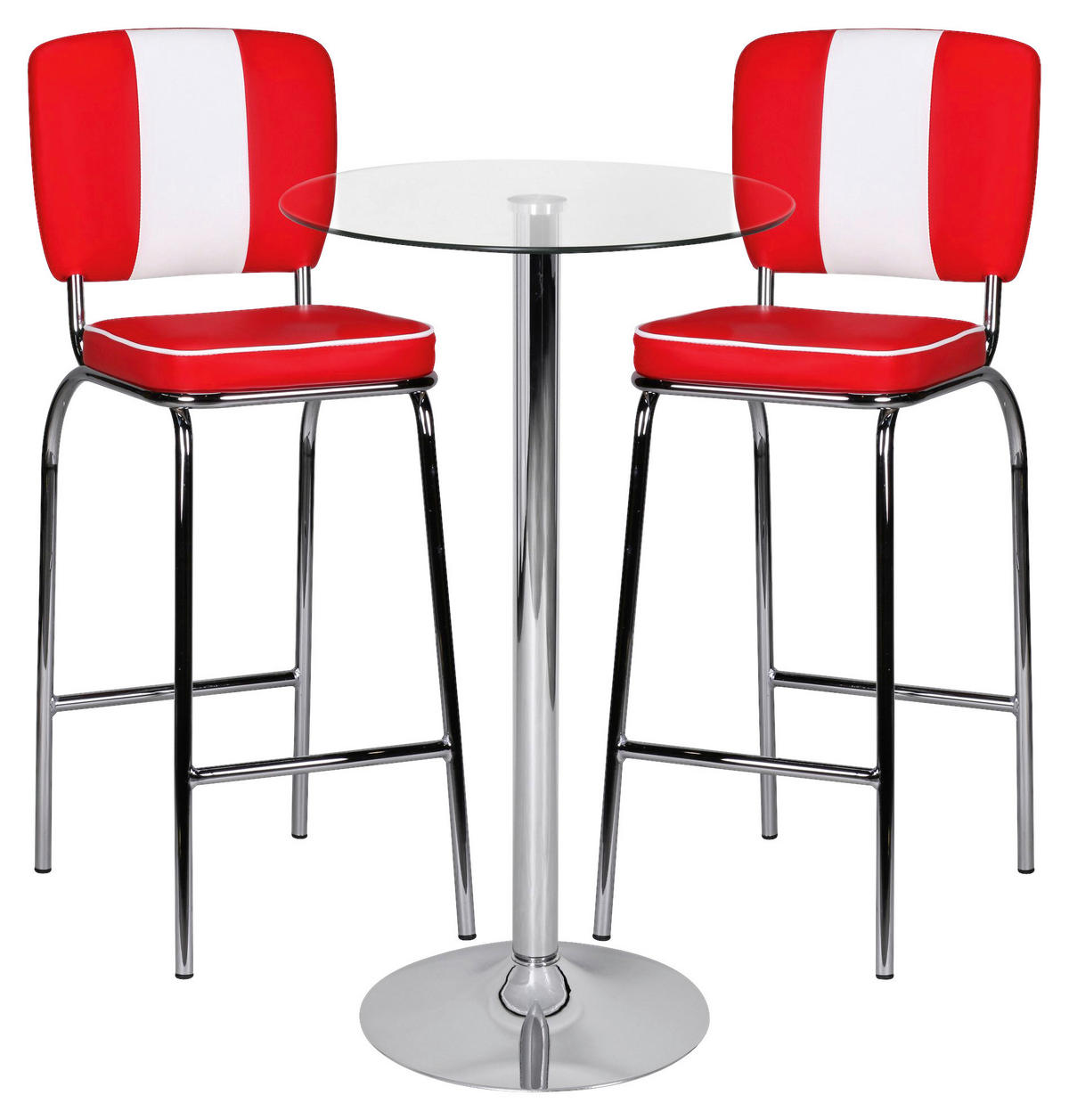 Tisch glasklar Glas B/H/T: ca. 60x105x60 cm Stehtisch - glasklar (60,00/105,00/60,00cm) - Amstyle