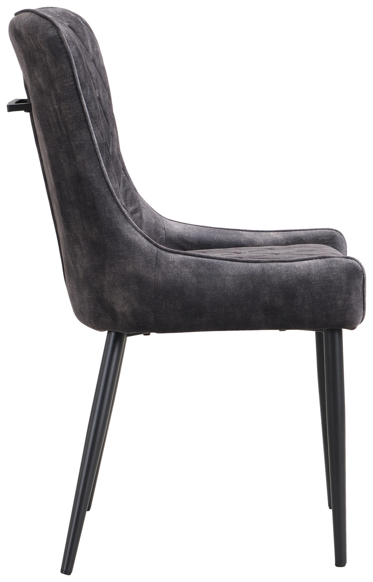Stuhl Jackson anthrazit Samtoptik B/H/T: ca. 51x95x60 cm Jackson - schwarz/anthrazit (51,00/95,00/60,00cm)