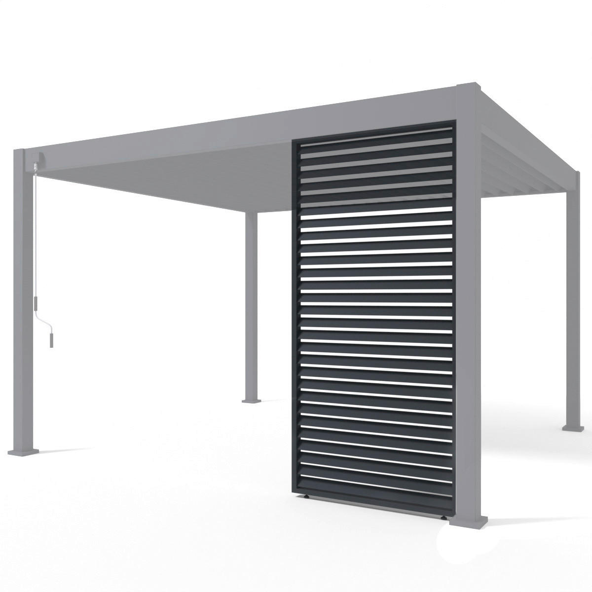 PergoLine Seitenwandpaneel für Trumpf + Superior anthrazit Aluminium B/H: ca. 93x235 cm für Trumpf + Superior - anthrazit (93,00/235,00cm) - PergoLine