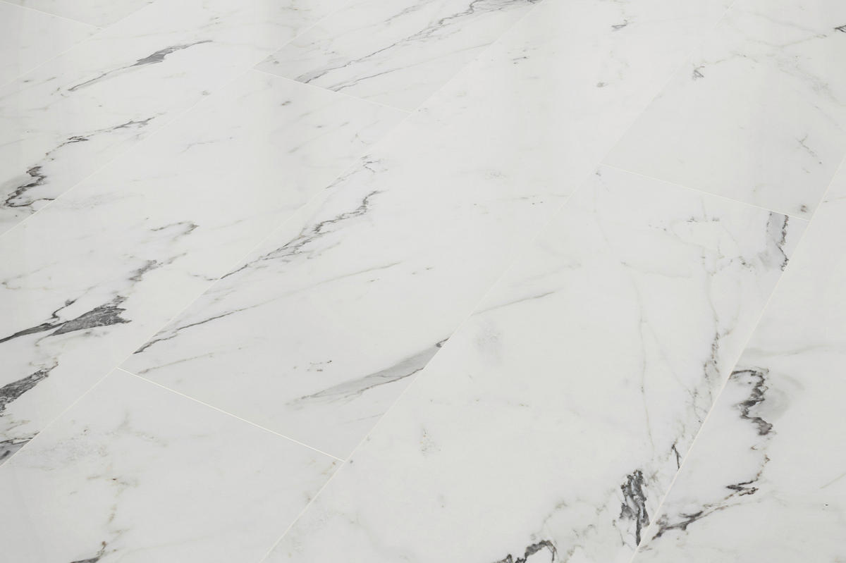 Visiogrande Laminatboden Marmor weiß ca. 2,367 m² im Paket  B/L: ca. 28x60,4 cm pro Paket Marmor weiß ca. 2,367 m² im Paket - weiß (28,00/60,40cm) - Visiogrande