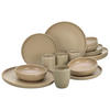 CreaTable Kombiservice Uno sand Steinzeug 16 tlg. Uno - sand - CreaTable