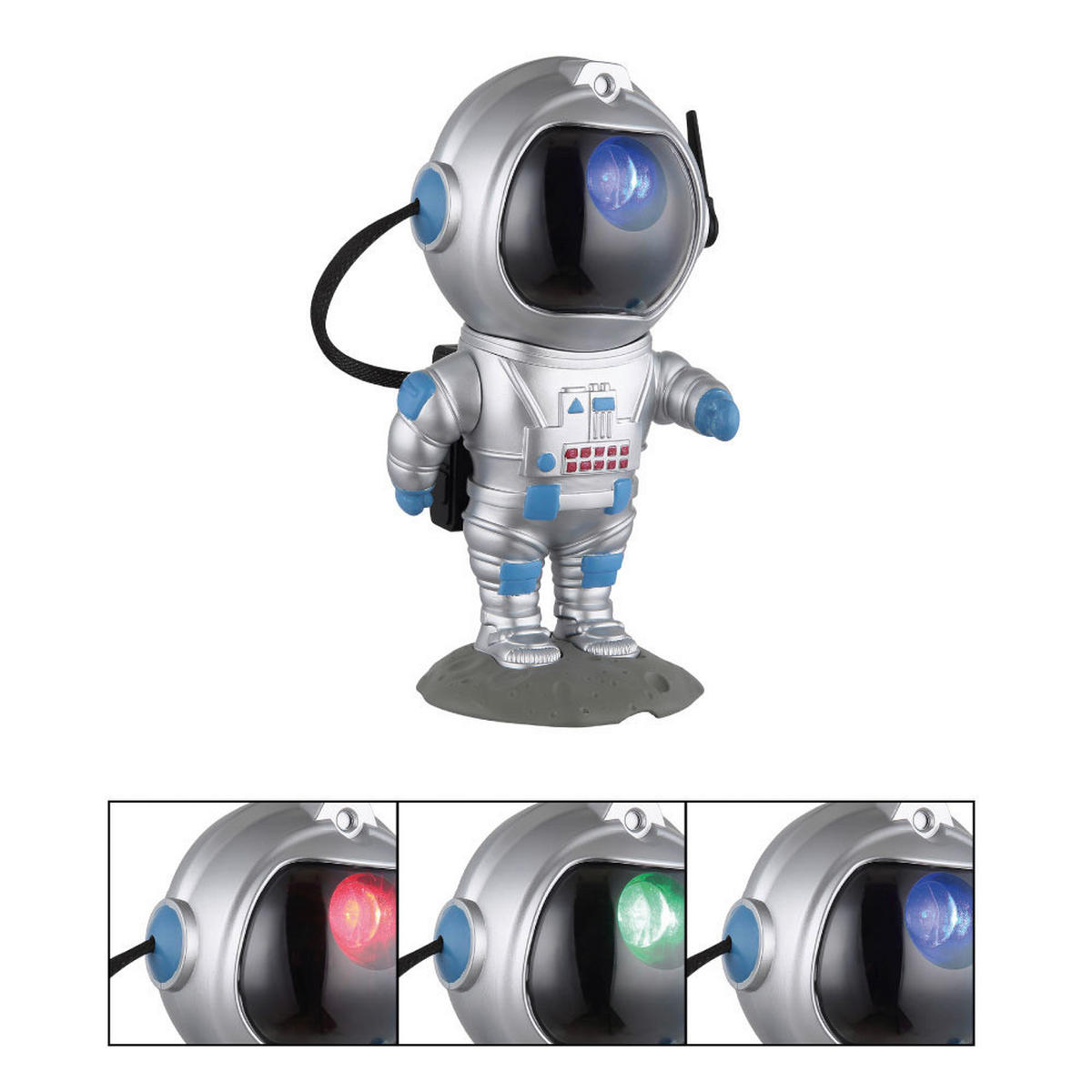 Tischleuchte silber blau Kunststoff B/H/L: ca. 11x22,5x12 cm LED-Tischleuchte_Cosmo_I - blau/silber (12,00/11,00/22,50cm)
