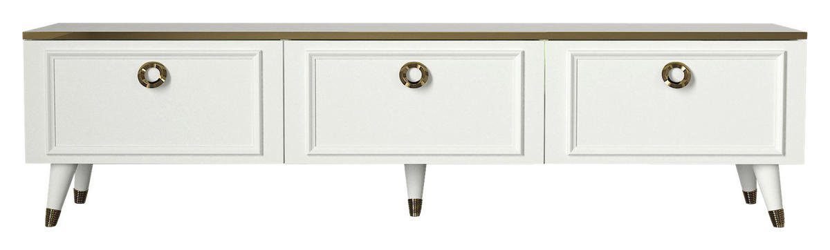 TV-Lowboard Cornelia weiß B/H/T: ca. 180x46,3x35 cm Cornelia - weiß (180,00/46,30/35,00cm) - moebel17