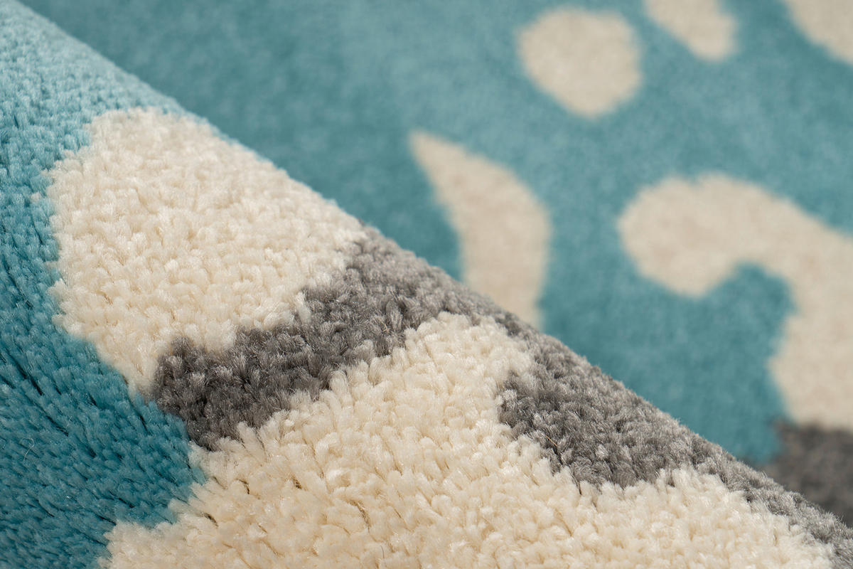 360Living Teppich Naila blau B/L: ca. 120x170 cm Naila - blau/creme (120,00/170,00cm) - 360Living