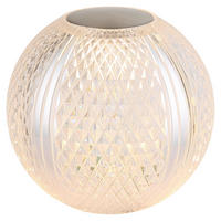 GLOBO LED-Tischleuchte klar nickel matt schwarz Kunststoff H/D: ca. 11,2x12 cm 1 Brennstellen AIDA - klar/nickel matt (12,00/11,20cm) - GLOBO