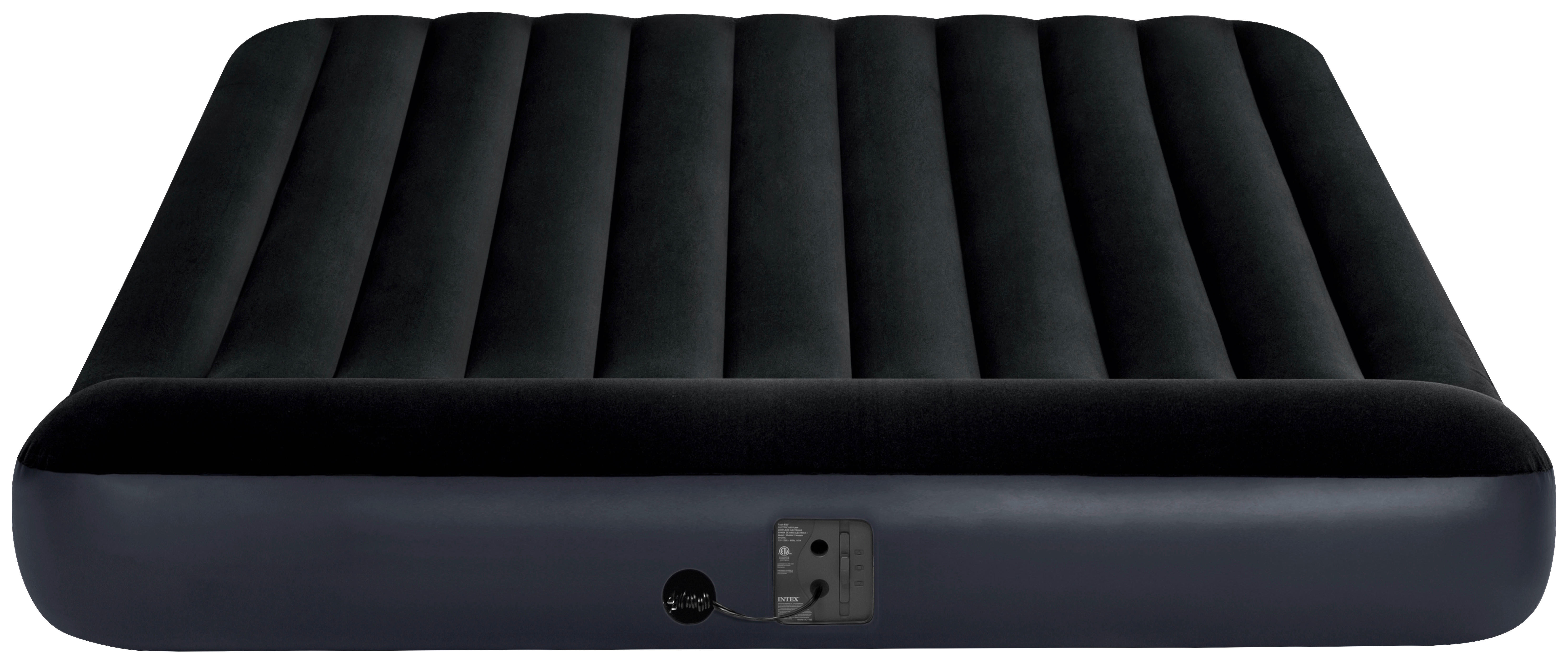 Intex Luftbett anthrazit B/H/L: ca. 152x25x203 cm Pillow Rest Queen - anthrazit/dunkelblau (203,00/152,00/25,00cm) - Intex