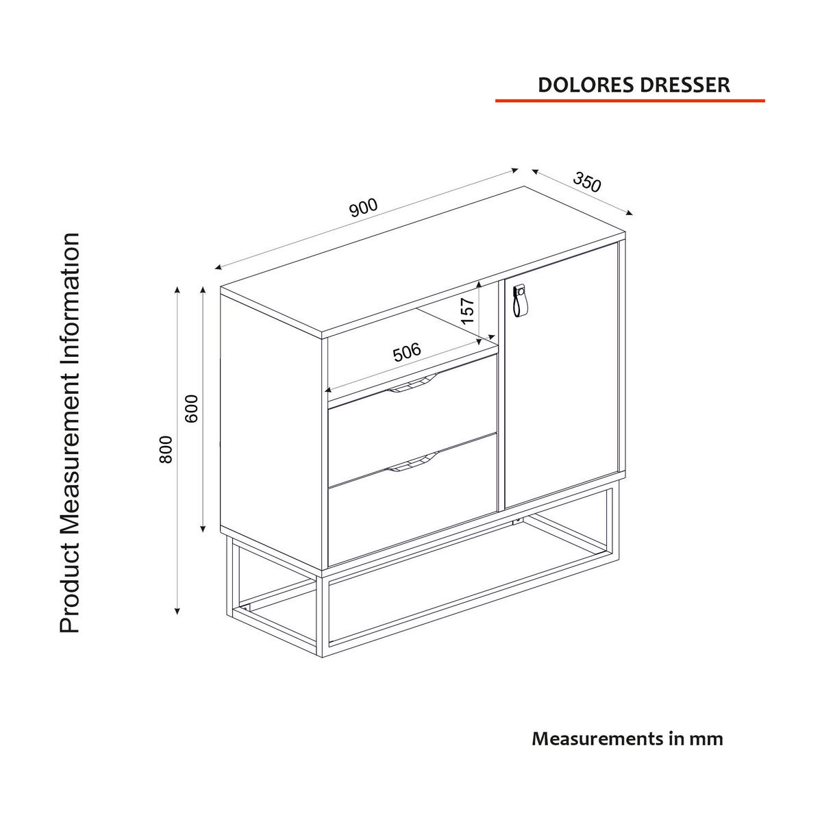 Kommode Dolores anthrazit Safir Nachbildung B/H/T: ca. 90x80x35 cm Dolores - anthrazit/Safir (90,00/80,00/35,00cm) - moebel17